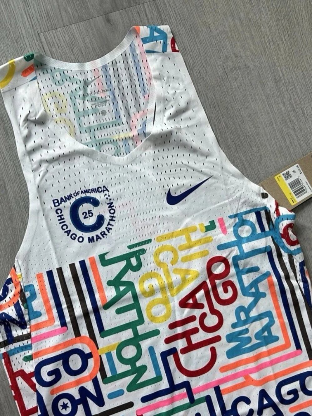 Nike AeroSwift Chicago Marathon 2025 Running Singlet Men’s Size S HQ4277-100